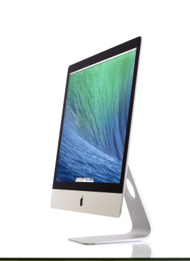 New Apple iMac 27 inch on glass clipart