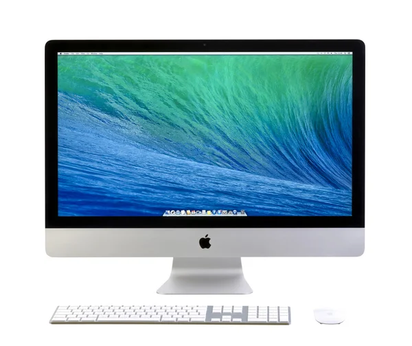 Nuevo iMac 27 con OS X Mavericks — Foto de Stock