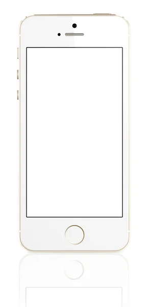 Złoty iphone 5s z pustego ekranu — Zdjęcie stockowe