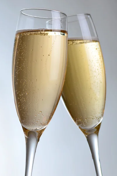 Elegant champagne glasses — Stock Photo, Image