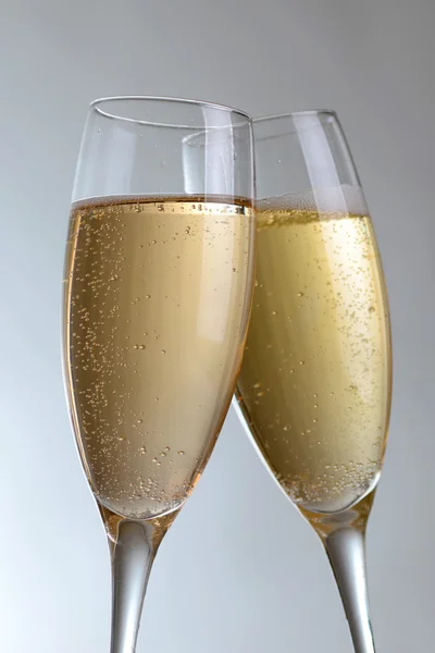 Elegant champagne glasses — Stock Photo, Image