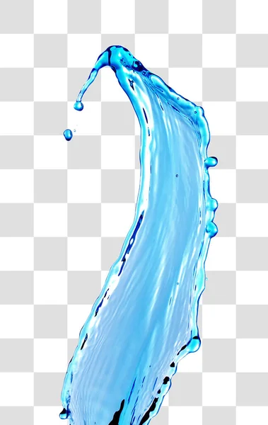 Blue Water Splash Clipping Path — Stock Photo, Image