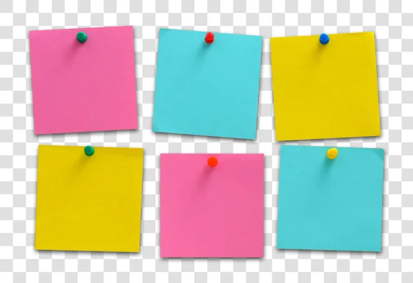 Blank Colourful Notes Clipping Path — Stock Photo, Image