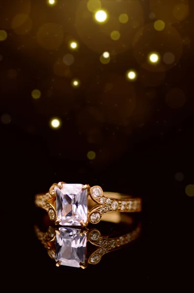 Closeup Luxury Jewellery Dark Background — 스톡 사진