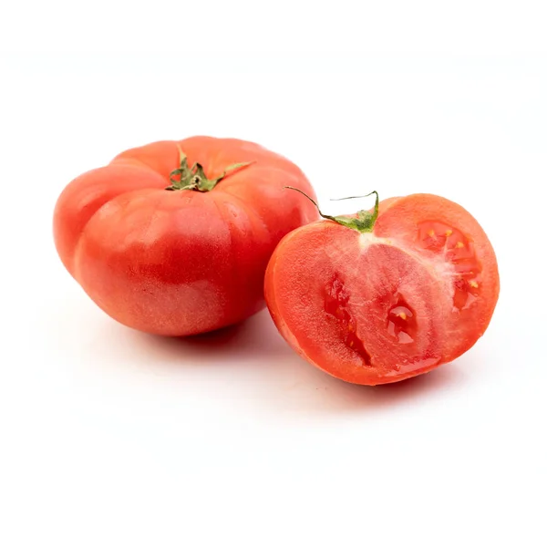 Frische Tomate Isoliert Auf Weißem Hintergrund — Stockfoto