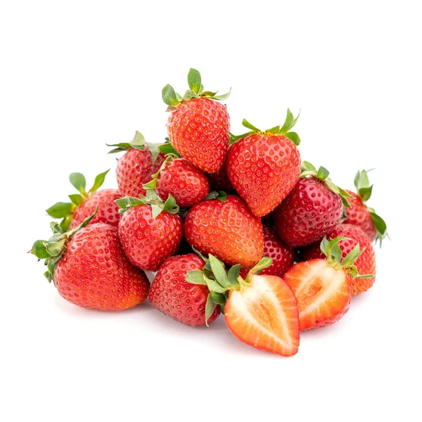 Fresh Strawberries Isolated White Background Healty Eating Concept — Stock Photo, Image