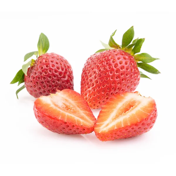 Fresh Strawberries Isolated White Background Healty Eating Concept Fotografia Stock