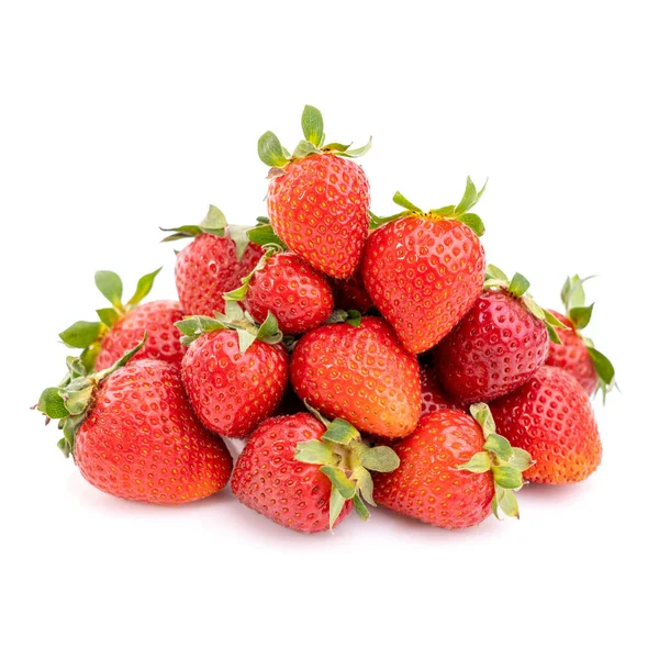 Fresh Strawberries Isolated White Background Healty Eating Concept Stock Image