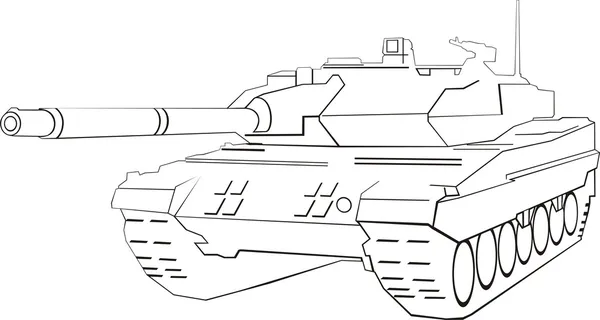 Leger tank — Stockvector