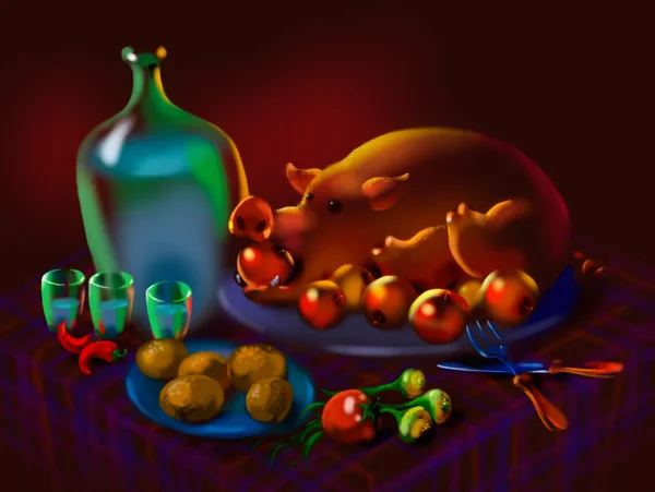 Festive feast — Stock Image Festive feast Stock Photo