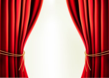 arka plan kırmızı kadife perde vektör çizim ile
