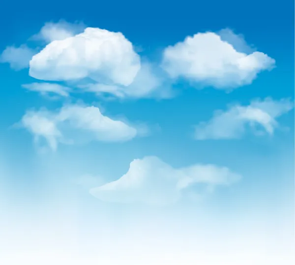 Sky background with clouds. Vector. — Stock Vector