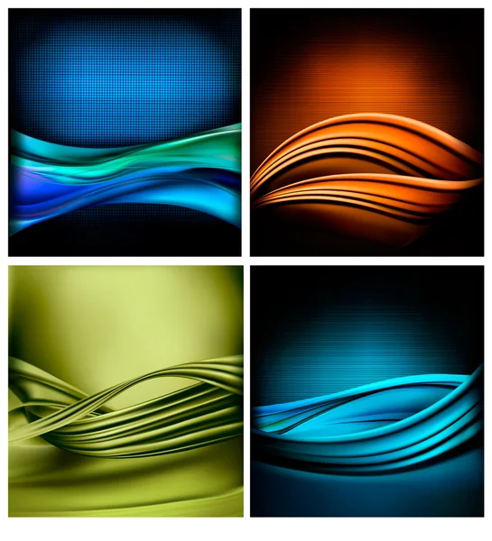 Set of business elegant colorful abstract backgrounds. Vector illustration — Stock Vector