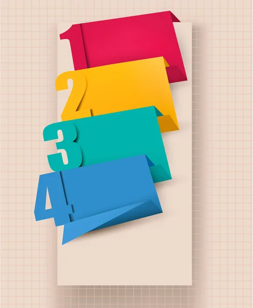 Étiquettes colorées avec des numéros. Illustration vectorielle. — Image vectorielle