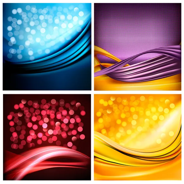 Set of business elegant colorful abstract backgrounds. Vector illustration — Stock Vector