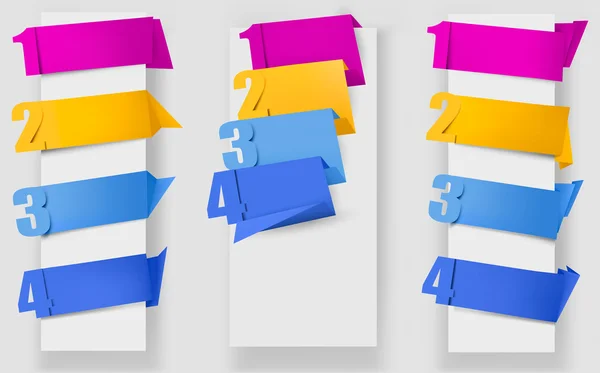 Bolla astratta origami discorso con numeri vettoriale — Vettoriale Stock
