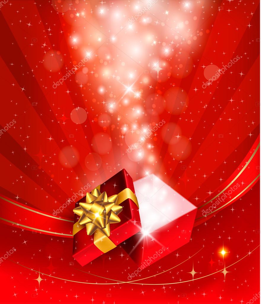 pic Caixa De Presente Aberta Vetor https br depositphotos com 15557019 stock illustration christmas background with open gift html