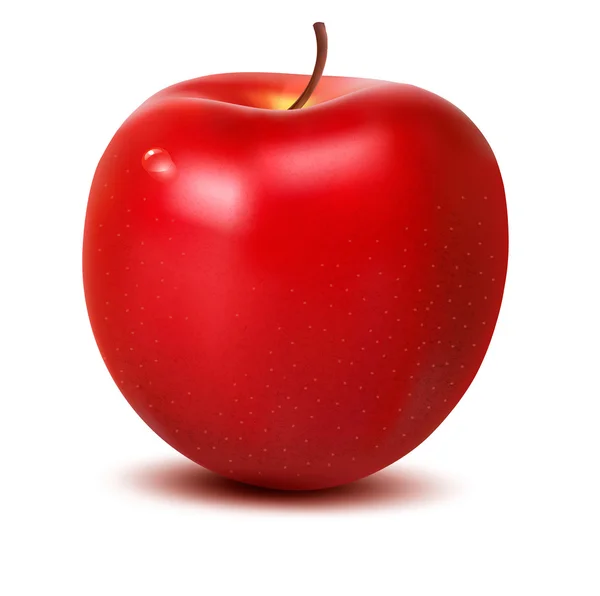 Una manzana roja. Vector — Vector de stock