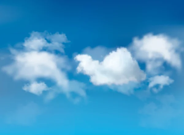 Ciel bleu avec nuages. Fond vectoriel. — Image vectorielle