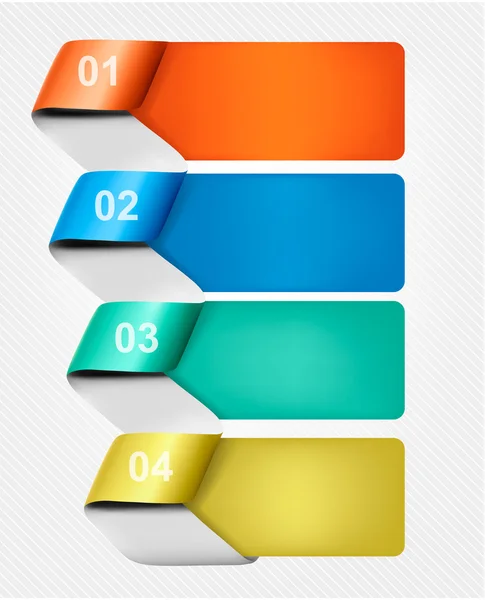 Set di banner grafici con numeri. Illustrazione vettoriale — Vettoriale Stock