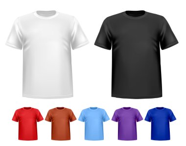 siyah ve beyaz ve erkek polo t-shirt renk. tasarım şablonu. ve