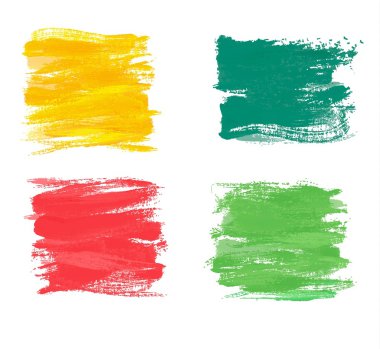 Suluboya lekeli soyut afişler. Vektör