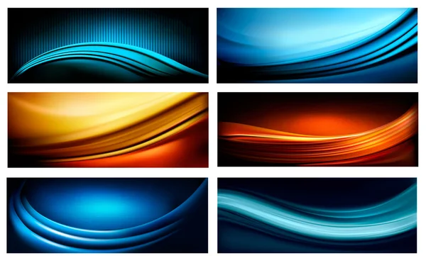 Set of business elegant colorful abstract backgrounds. Vector il — Stock Vector