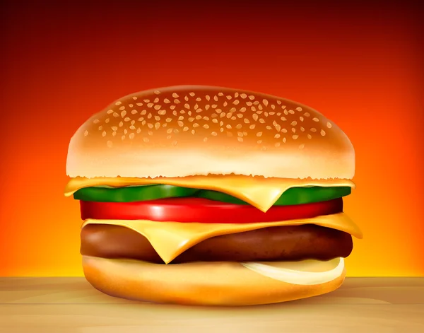 Hamburger. Vecteur . — Image vectorielle