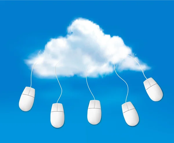 Concetto di cloud computing. Vettore. — Vettoriale Stock