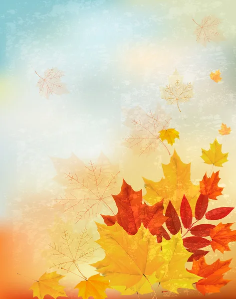Abstract retro autumn background for your design. Vector — Stock Vector
