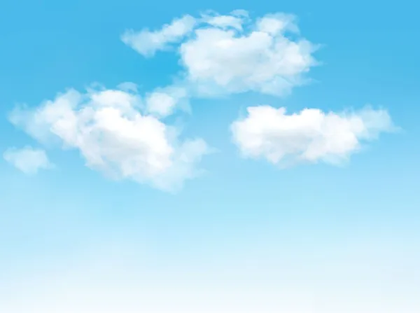 Cielo blu con nuvole. Sfondo vettoriale — Vettoriale Stock