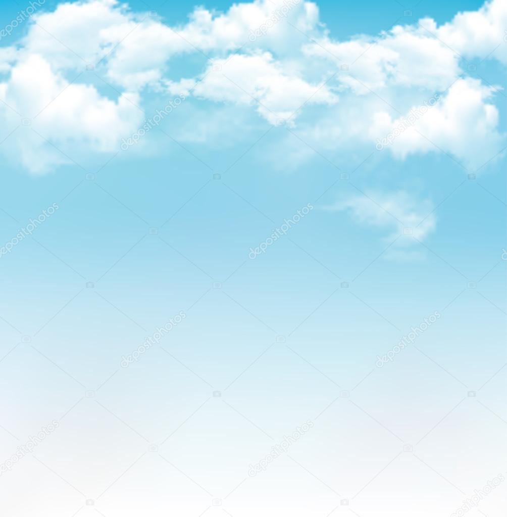 Blue sky with clouds. Vector background Stock Vector Image by ©almoond  #39732983