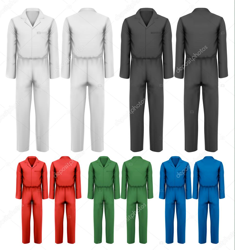Download Set Of Overalls With Worker Design Template Vector Illustratio Vector Image By C Almoond Vector Stock 39733181