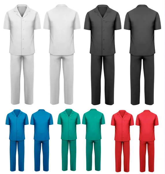 Set di vestiti da medico. Vettore . — Vettoriale Stock