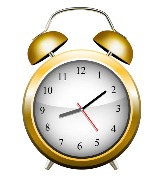 Yellow alarm clock. Vector — Stock Vector