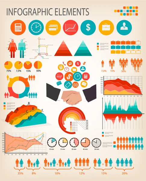 Ticari bilgi grafikleri şablonu. Vektör. 