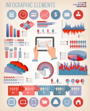 Ticari bilgi grafikleri şablonu. Vektör. 