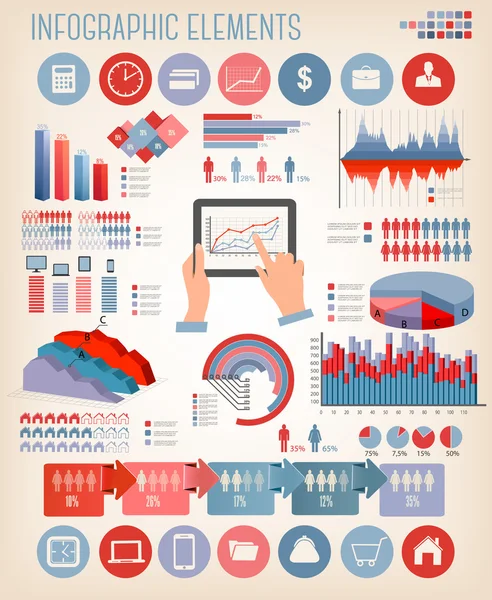 Zakelijke infographics template. Vector. Stockillustratie