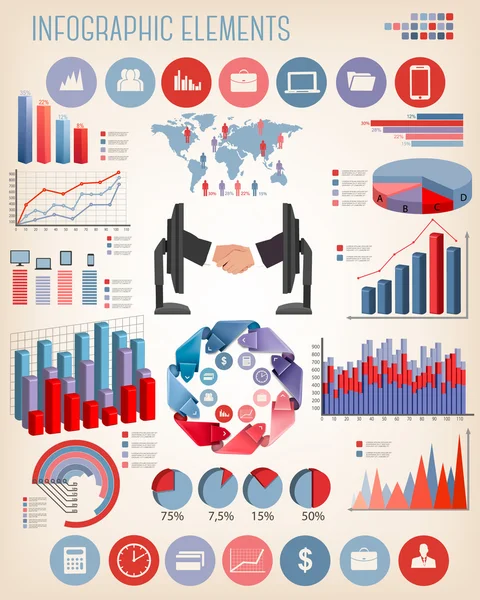 Plantilla de infografías de negocios. Vector . Gráficos vectoriales