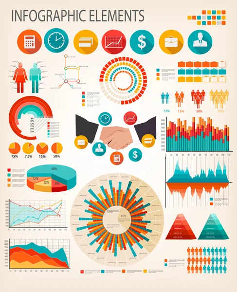 Business infografiky plochý šablona. vektor. Stock Ilustrace