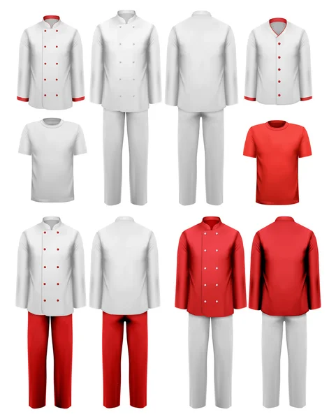 The set of various work clothes. Vector illustration. — Stock Vector