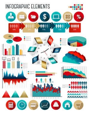 Ticari bilgi grafikleri şablonu. Vektör. 