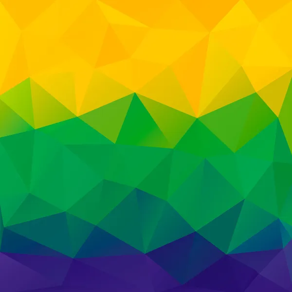 soyut çokgen arka plan. Brezilya bayrak renkleri. vektör.