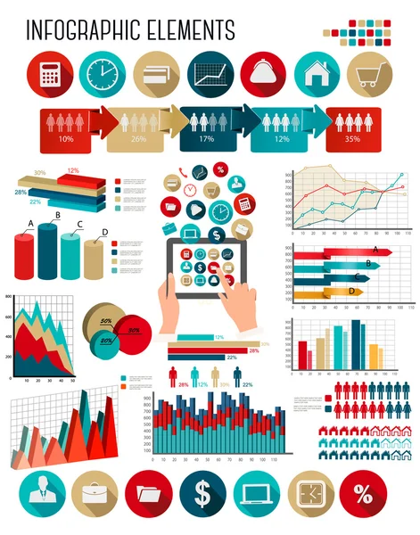 Zakelijke infographics template. Vector. — Stockvector