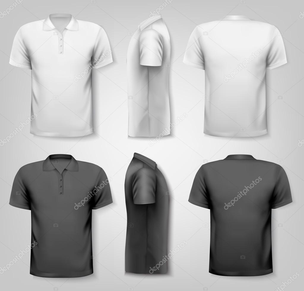 Polo shirts with sample text space. Vector. 