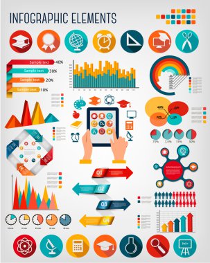 Eğitim infographics. vektör. 