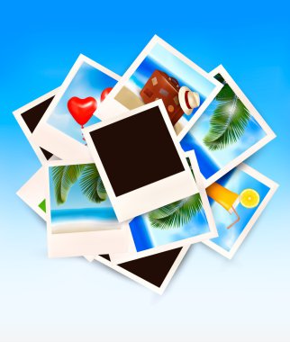 arka plan tatil fotoğrafları ile seyahat. vektör. 