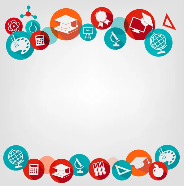 Education background with icons. Vector Stock Illustration