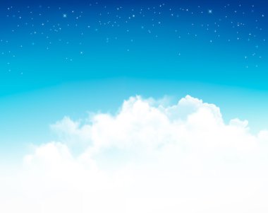 gece gökyüzünde yıldızlar arka plan. vektör. 