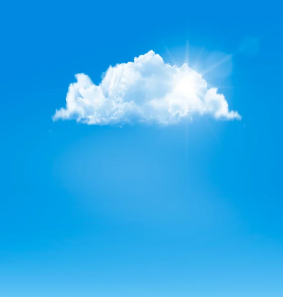 Background with blue sky and a cloud. Vector. — Stock Vector